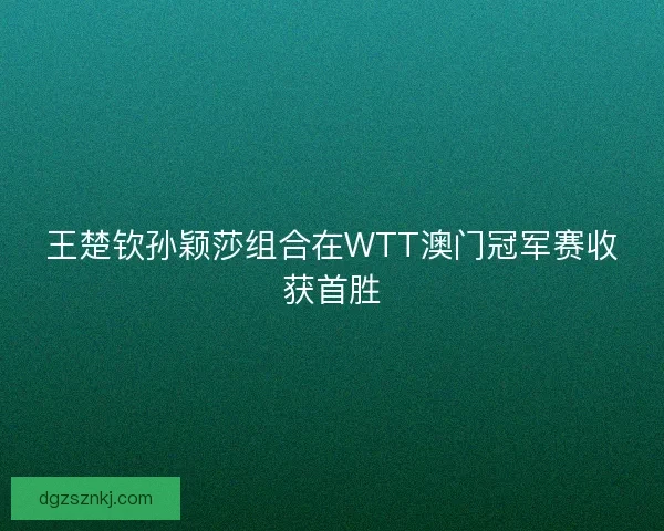 王楚钦孙颖莎组合在WTT澳门冠军赛收获首胜